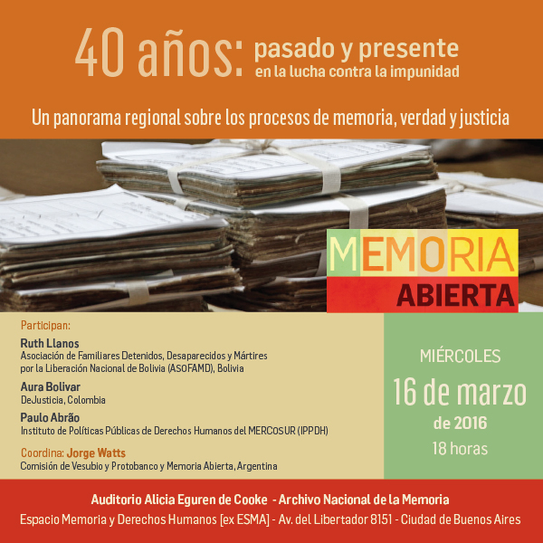 40 años: pasado y presente en la lucha contra la impunidad